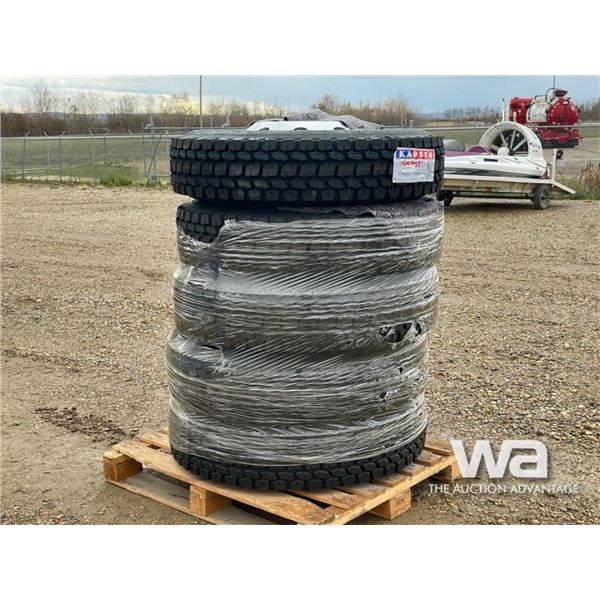 (5) KAPSEN 11R24.5 16PR TRUCK TIRES & RIMS