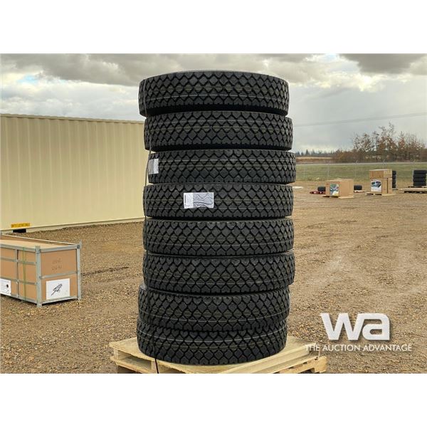 (8) DYNACARGO 11R24.5 PR16 TRUCK TIRES