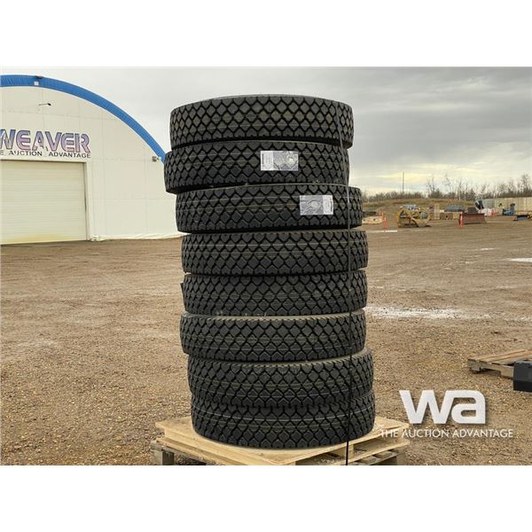 (8) DYNACARGO 11R24.5 PR16 TRUCK TIRES