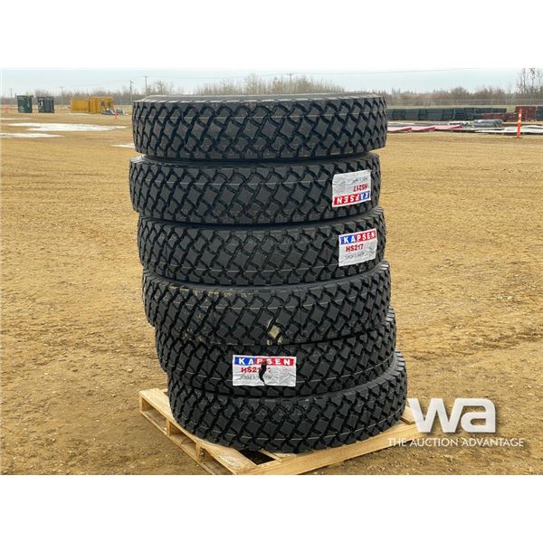 (6) KAPSEN 11R24.5 16PR TRUCK TIRES