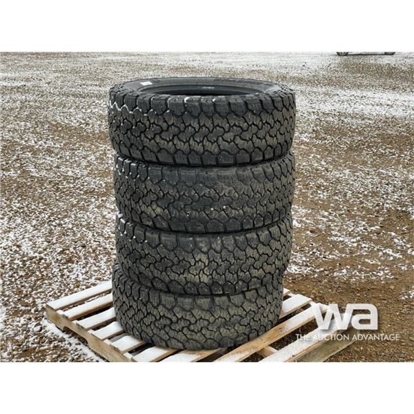 (4) GENERAL GRABBERS AT LT285/60 R20 STUDDED TIRES