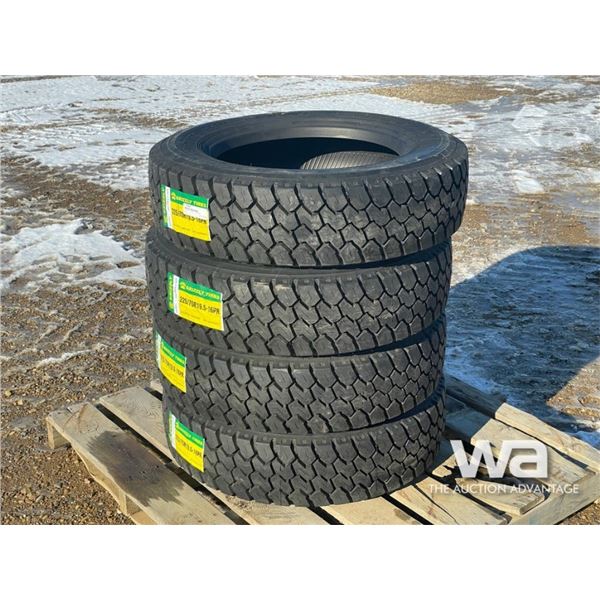 (4) GRIZZLY 225/70R19.5-16PR TIRES