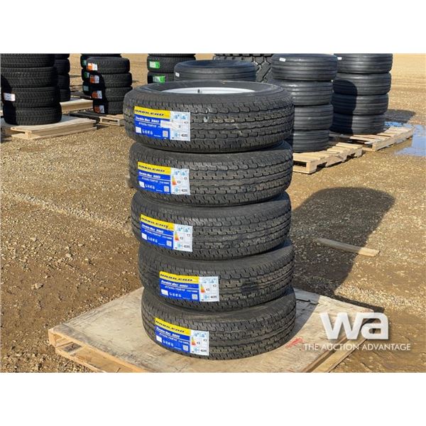 (5) HABILEAD ST225/75R15 TIRES & RIMS