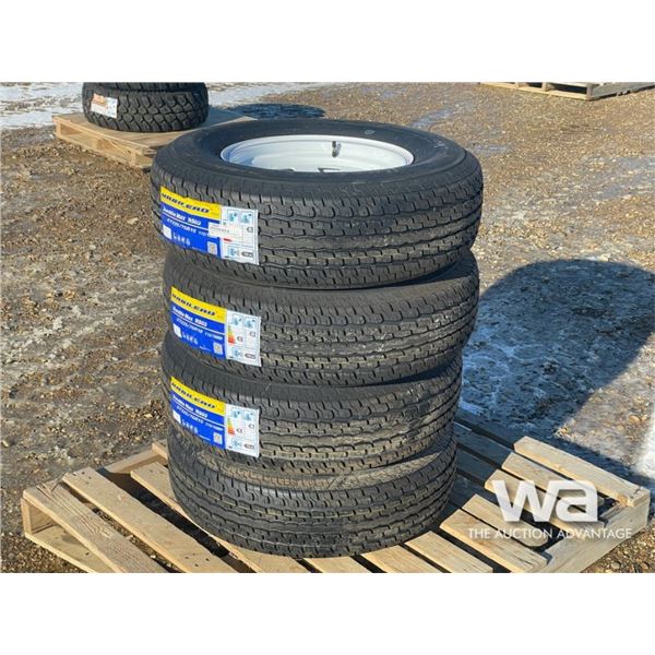 (4) HABILEAD ST225/75R15 TIRES & RIMS