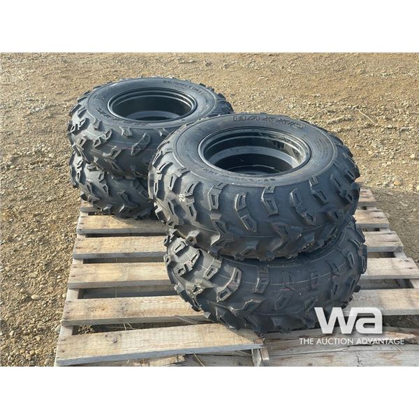 (4) MAXXIS ATV TIRES & RIMS