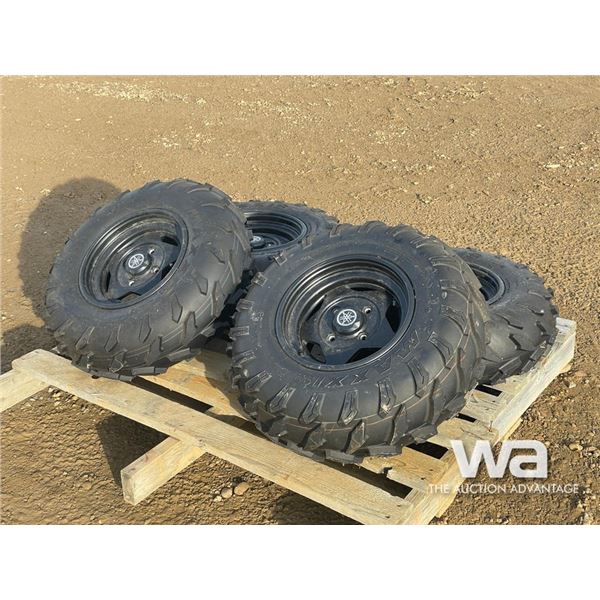 (4) MAXXIS ATV TIRES & RIMS