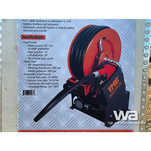 TMG 12 VOLT FUEL PUMP W/ HOSE REEL