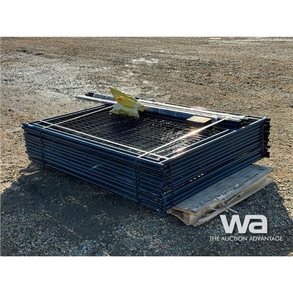 (12) MESH SITE FENCE PANELS