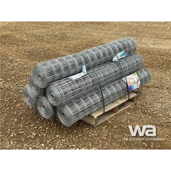 (6) ROLLS OF 5 X 10 FT. WIRE FENCE