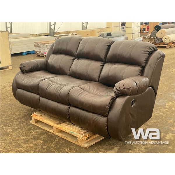 RECLINGING LEATHER SOFA