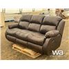 Image 1 : RECLINGING LEATHER SOFA