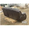 Image 3 : RECLINGING LEATHER SOFA