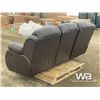 Image 4 : RECLINGING LEATHER SOFA