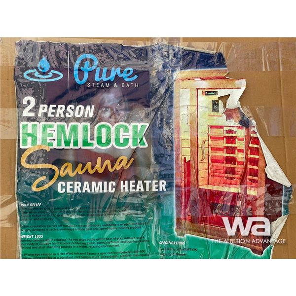 2 PERSON HEMLOCK SAUNA