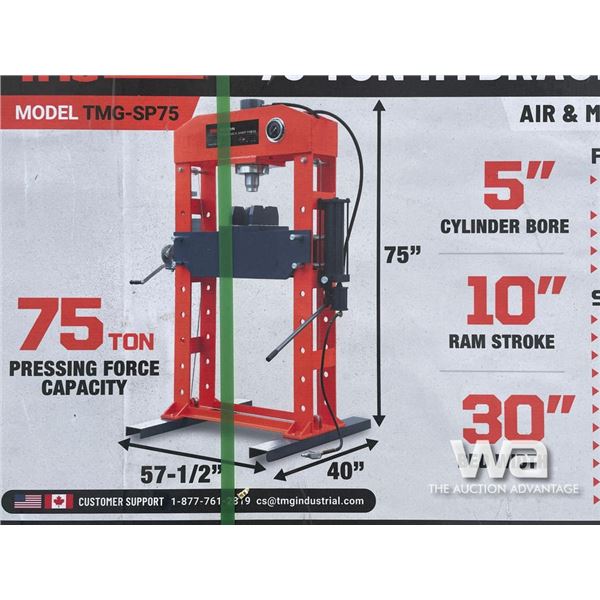 TMG 75 TON HYDRAULIC SHOP PRESS