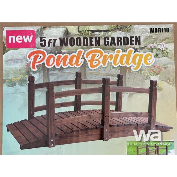 5 FT. WOODEN POND BRIDGE