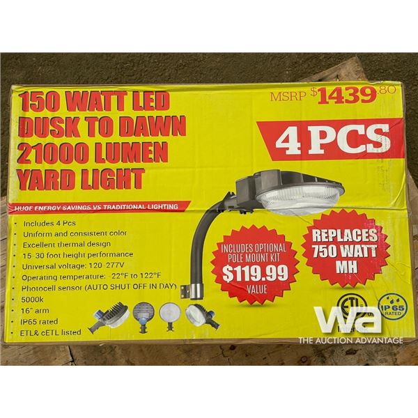 (4) 150 WATT LED YARD LIGHTS