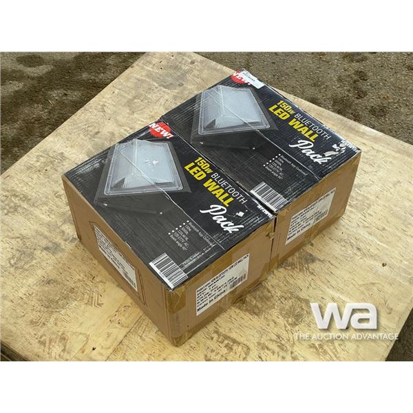 (2) 150W BLUETOOTH LED WALL PACK LIGHTS