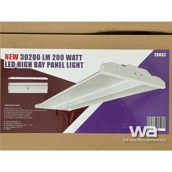 (2) 200 W. HIGH BAY LED LIGHTS