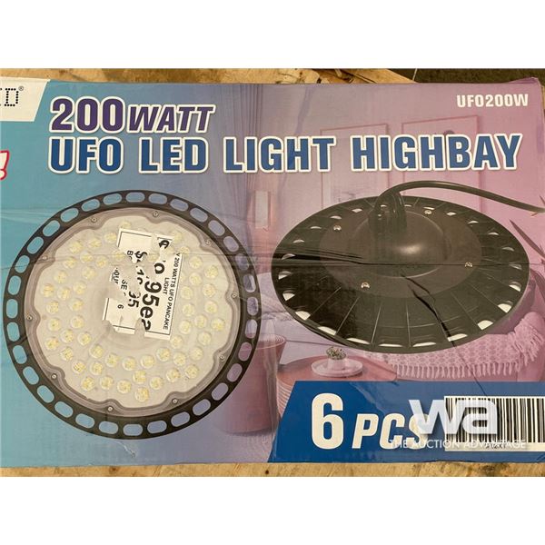 (6) 200W UFO LED LIGHTS