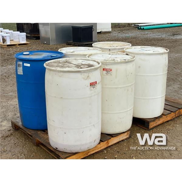 (6) PLASTIC BARRELS