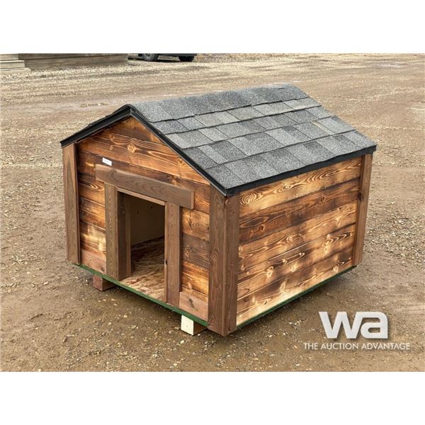 WOOD FRAME DOG HOUSE