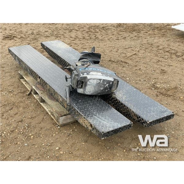 7 HP MERCURY OUTBOARD MOTOR & RAMPS