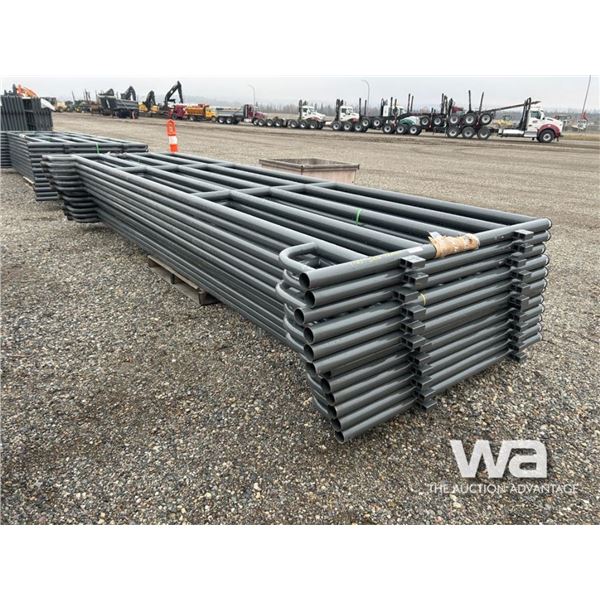 (12) 5X16 FT. GREY LIVESTOCK PANELS