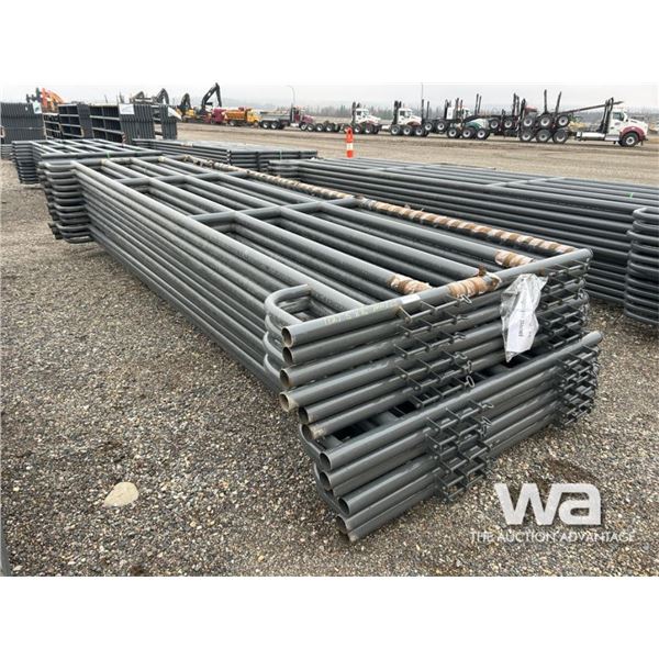 (12) 5X16 FT. GREY LIVESTOCK PANELS