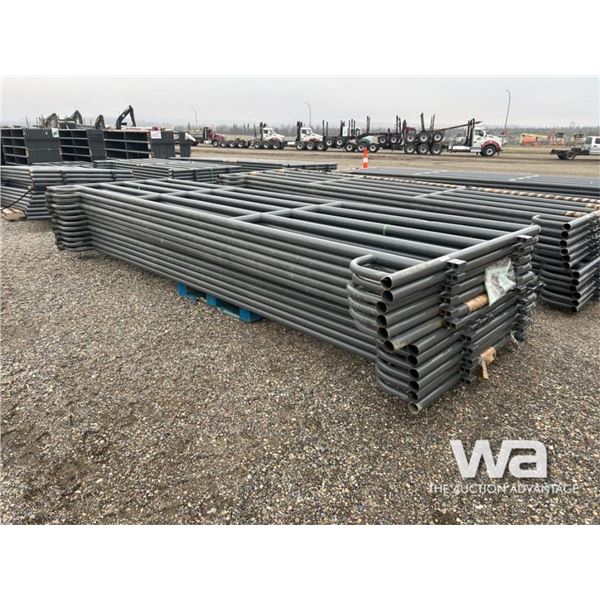 (12) 5X16 FT. GREY LIVESTOCK PANELS