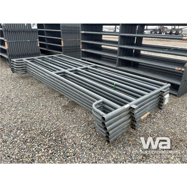 (6) 5X16 FT. GREY LIVESTOCK PANELS