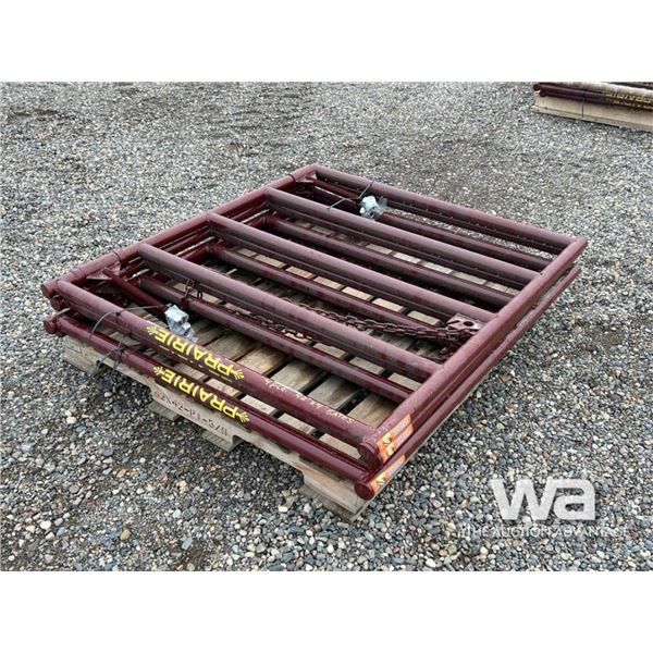 (4) 42 IN.X4 FT RED PRAIRIE GATES