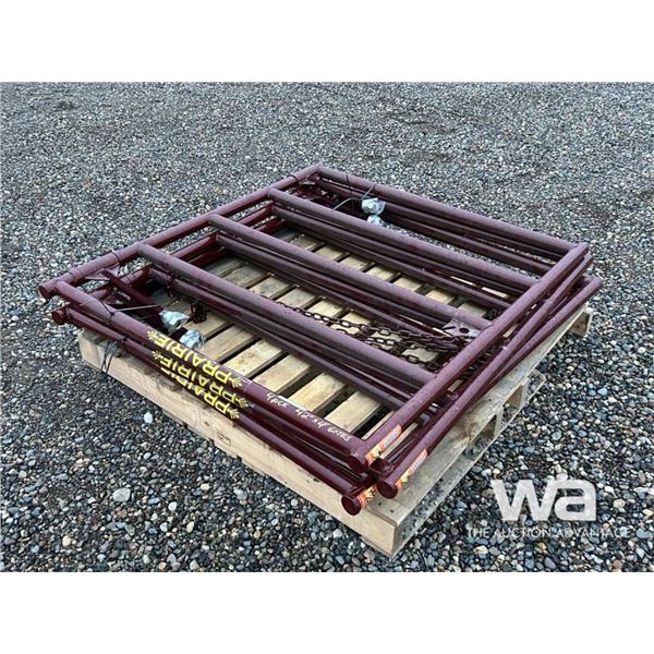 (4) 42 IN.X4 FT RED PRAIRIE GATES