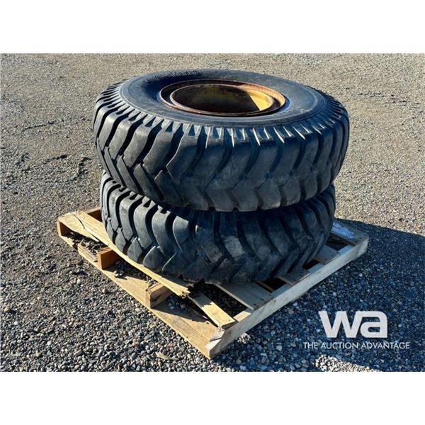 (2) KUMHO 14.00-20 TIRES OF STEEL RIMS