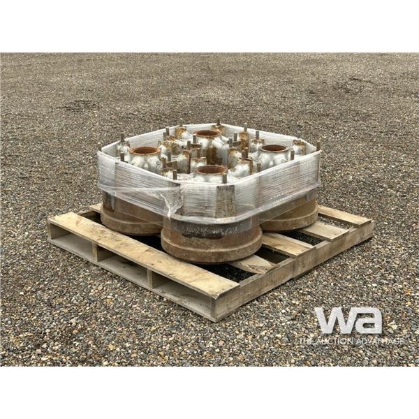 (4) DAYTON 6 SPOKE TRAILER HUBS