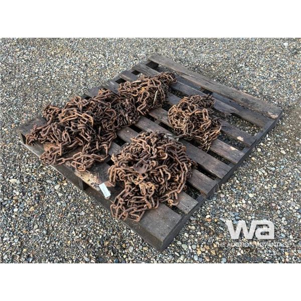 (2) TRIPLE TRUCK CHAINS, (2) SINGLE TRUCK CHAINS