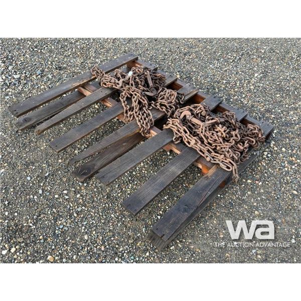 (2) SUPER SINGLE TRUCK CHAINS