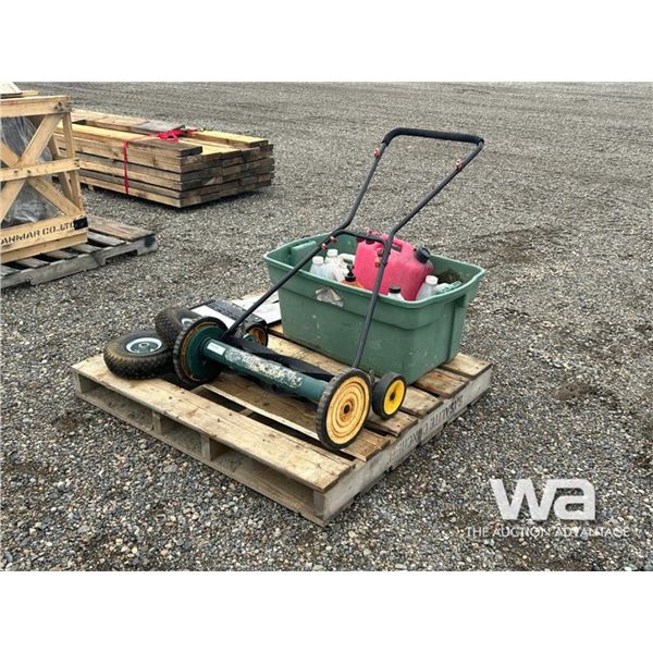 PUSH MOWER, CART WHEELS, MUD FLAPS