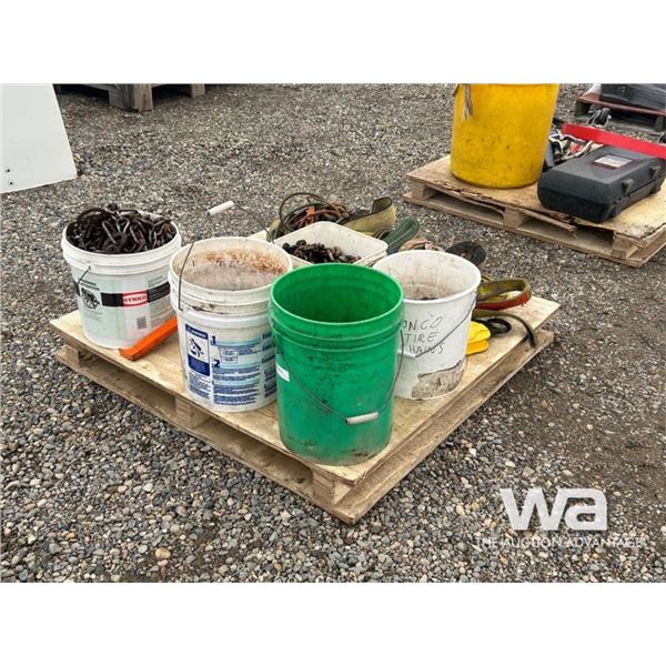 TIRE & TOW CHAINS, CHAIN WINCH, LOAD STRAPS
