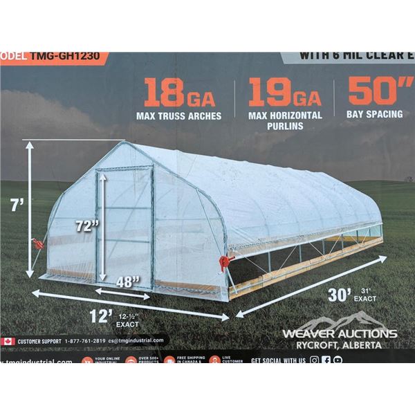 TMG 12 X 30 FT. TUNNEL GREENHOUSE