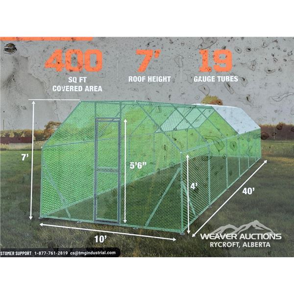 TMG 10 X 40 FT. WIRE MESH CHICKEN SHELTER