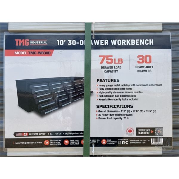 TMG 10 FT. 30 DRAWER WORKBENCH