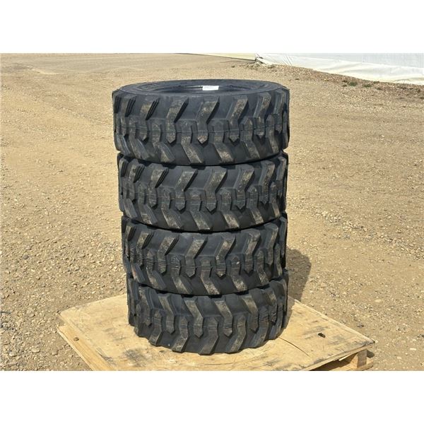(4) ROCKBUSTER 12-16.5 SKID STEER TIRES