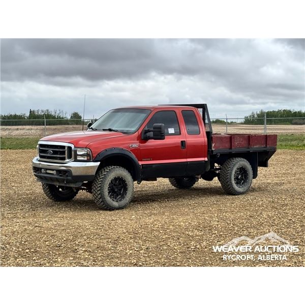 2001 FORD F350 SRW ECAB FLATBED PICKUP