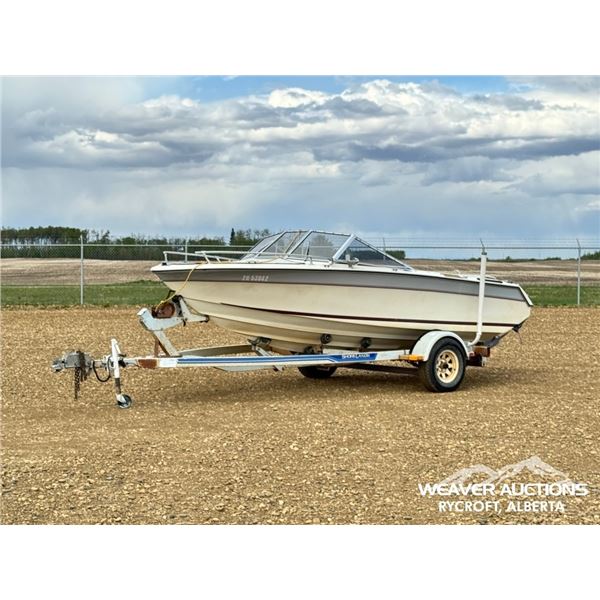 1990 INVADER 17 FT. FISHING BOAT WITH S/A TRAILER