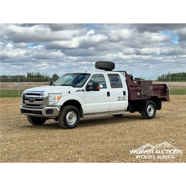 2012 FORD F350 CREW CAB FLATBED TRUCK