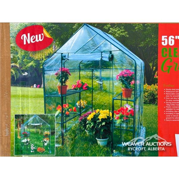 56 X 56 X 76 IN. GREENHOUSE