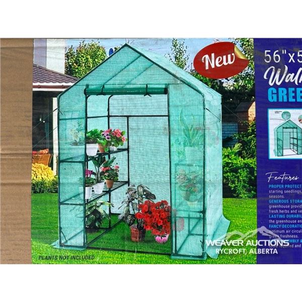 56 X 56 X 76 IN. GREENHOUSE