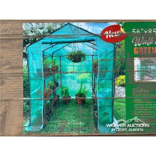 56 X 85 X 76 IN. GREENHOUSE