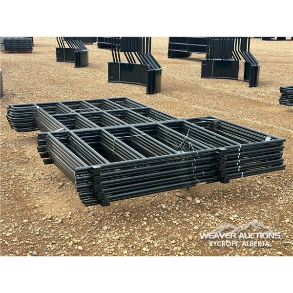(10) 9.5 FT. LIVESTOCK PANELS W/ MAN GATE